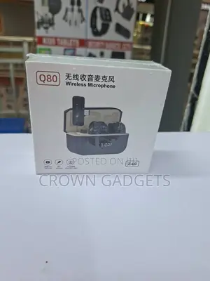 Q80 Wireless Microphone Dual Lavalier 2.4G Noise Cancelling Mic