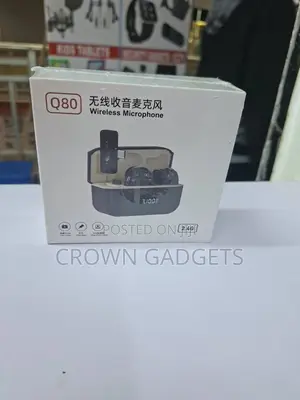 Q80 Wireless Microphone Dual Lavalier 2.4G Noise Cancelling Mic
