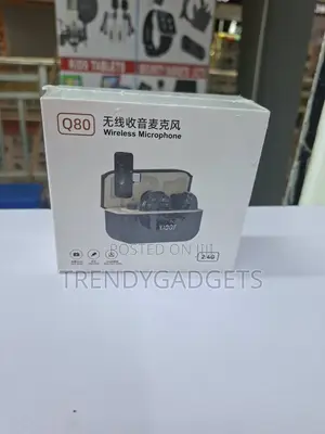 Q80 Dual Wireless Lavalier Microphone 2.4G for Vlogging Live