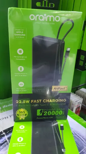 Oraimo 22.5w Fast Charge 20000mah Power Bank,power Nova L22