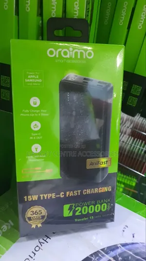 Oraimo 15w Fast Charging Power Bank, Traveller 15,20000mah