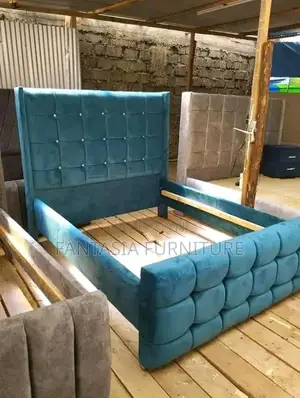 5 Seater Teal Tufted Chester Bed: Pay on Delivery