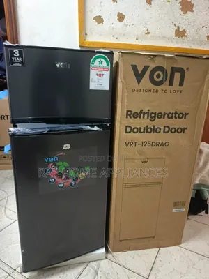 125litres Von Double Door Refrigerator