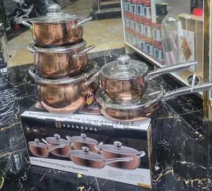 Rose Gold 10-Piece Edenburg EB-2423 Stainless Steel Cookware Set - Jm