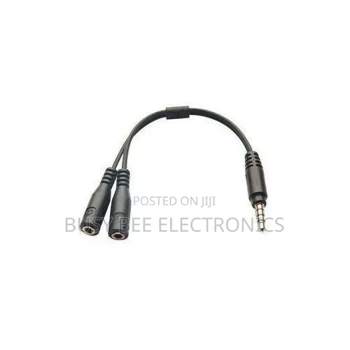 3.5mm Earphone Headphone Male to 2 Female Y Splitter Audio