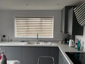 Create a Calm Kitchen and Store Environment With Horizontal Blinds