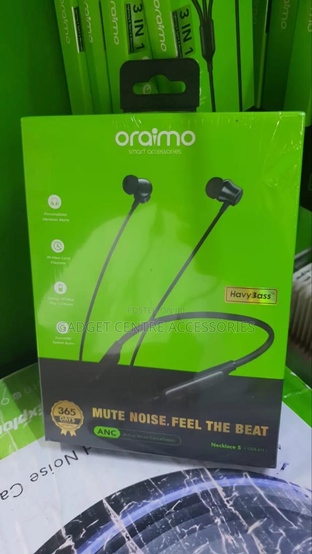New Oraimo Necklace 5 Wireless Earphones With Noise Cancellation
