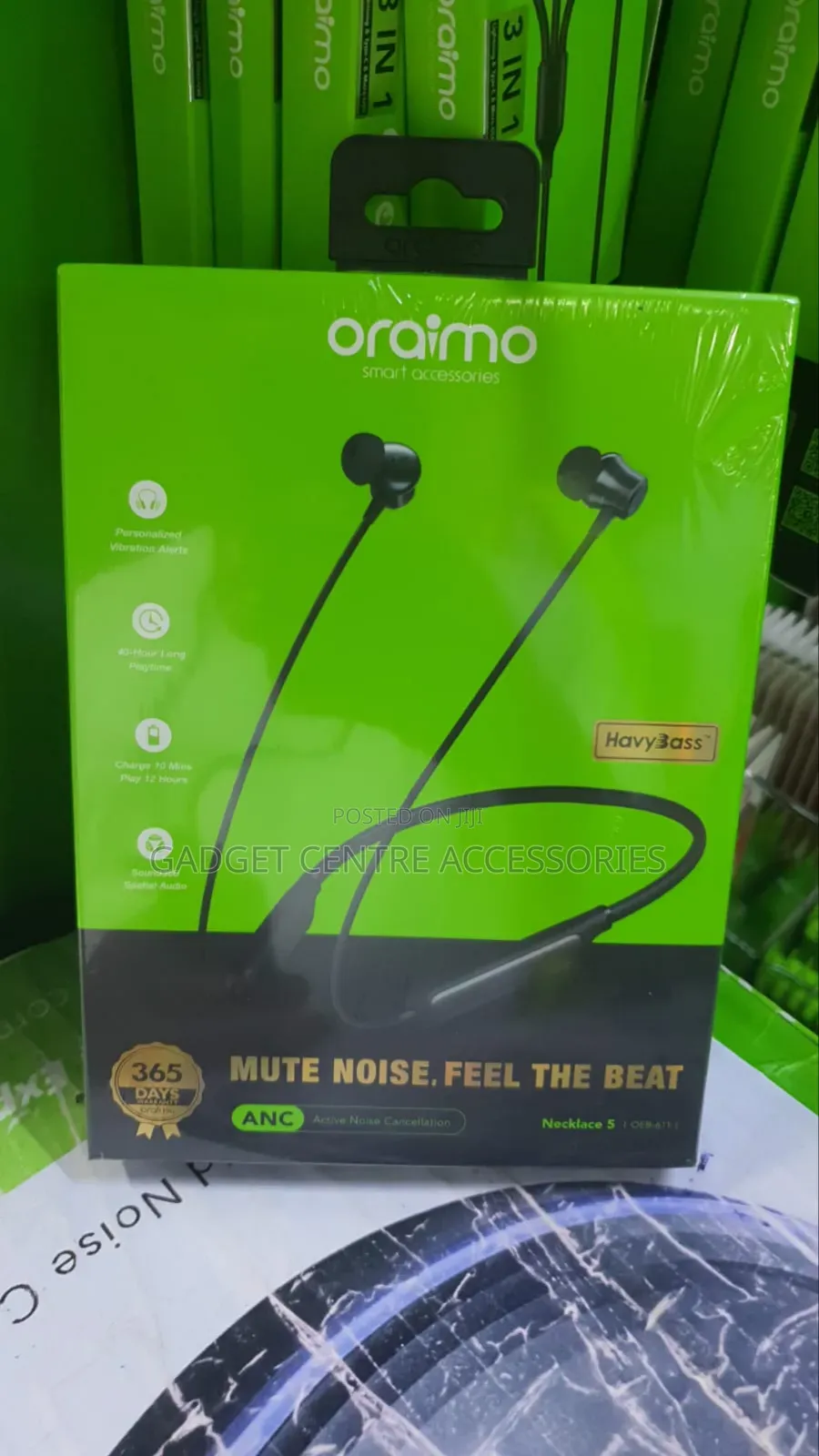 New Oraimo Necklace 5 Wireless Earphones With Noise Cancellation