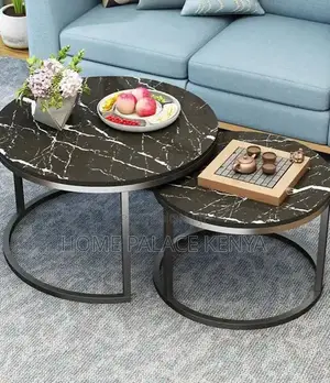Coffee Tables; Space-Saving Nesting Coffee Tables With Metal Legs