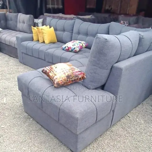 5 Seater Orion Grey L-Shape Sectional Sofa