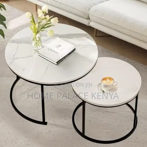 Coffee Tables; Space-Saving Nesting Coffee Tables With Metal Legs