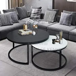 Coffee Tables; Space-Saving Nesting Coffee Tables With Metal Legs