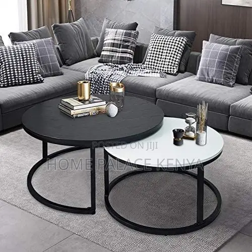 Coffee Tables; Space-Saving Nesting Coffee Tables With Metal Legs