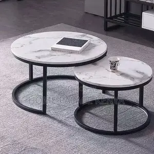 Coffee Tables; Space-Saving Nesting Coffee Tables With Metal Legs