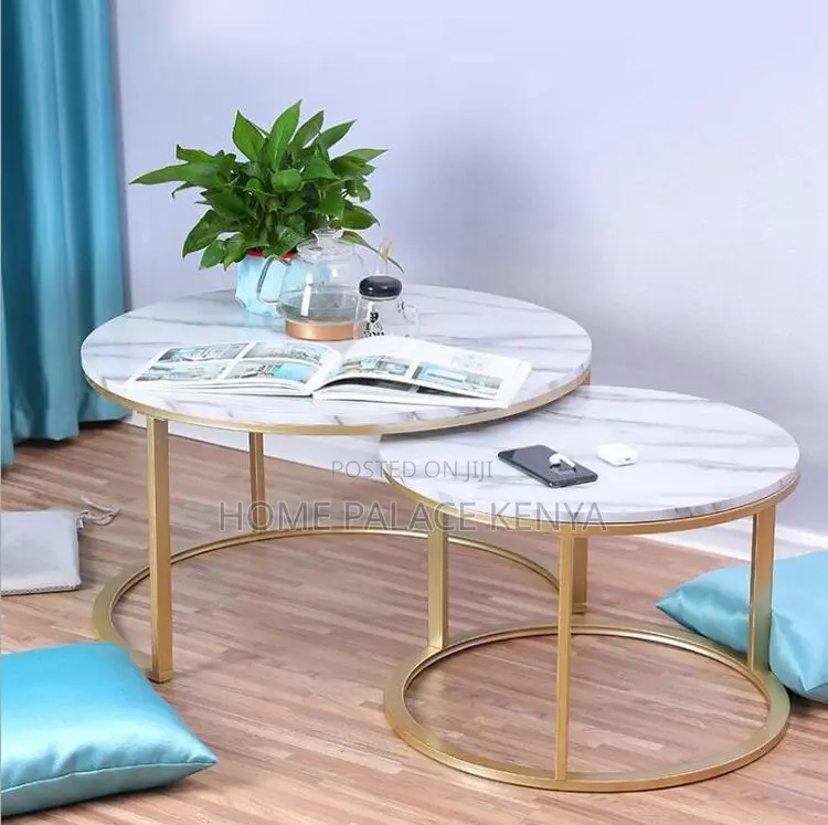 Coffee Tables; Space-Saving Nesting Coffee Tables With Metal Legs