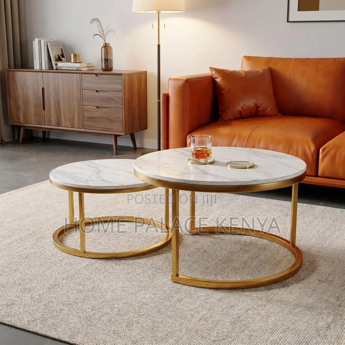 Coffee Tables; Space-Saving Nesting Coffee Tables With Metal Legs