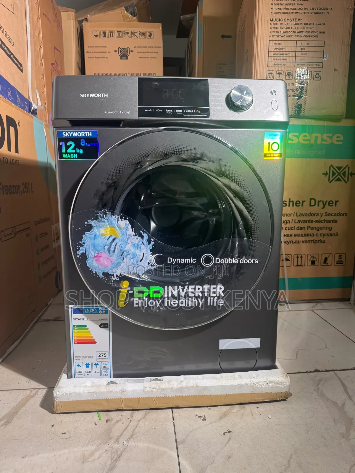 Skyworth 12/8kg Wash and Dry DD Motor Front Load Washing Machine