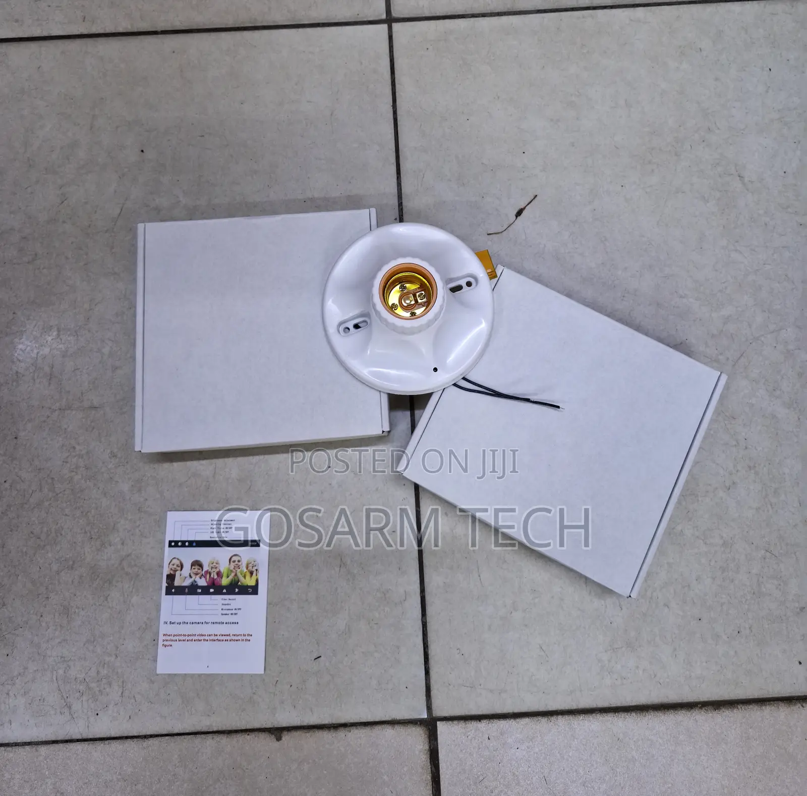 Wi-Fi Camera Light Socket Adapter – Indoor Security Monitoring