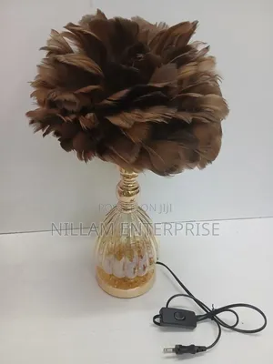 Crystal Feather Lamp Table
