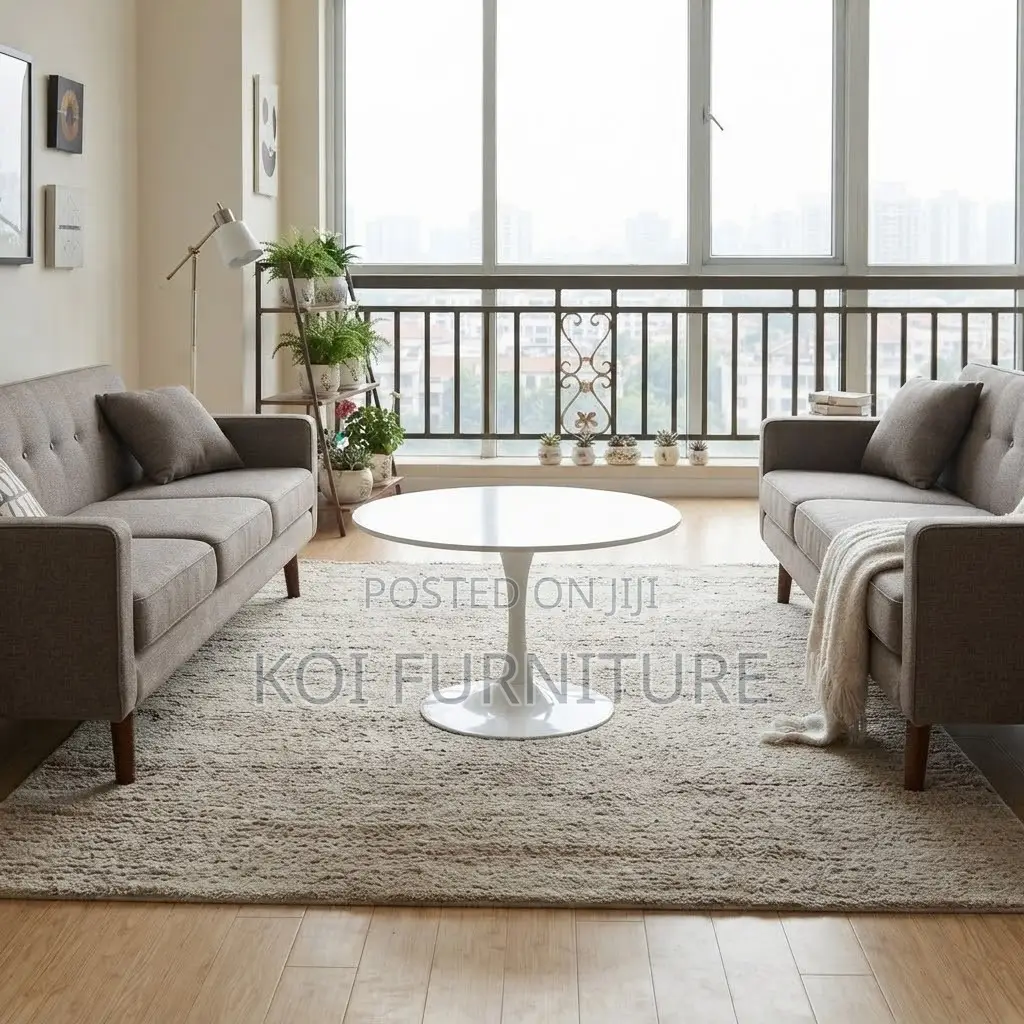 Cofffee Table; Round White Center Piece Home Office Marble Table