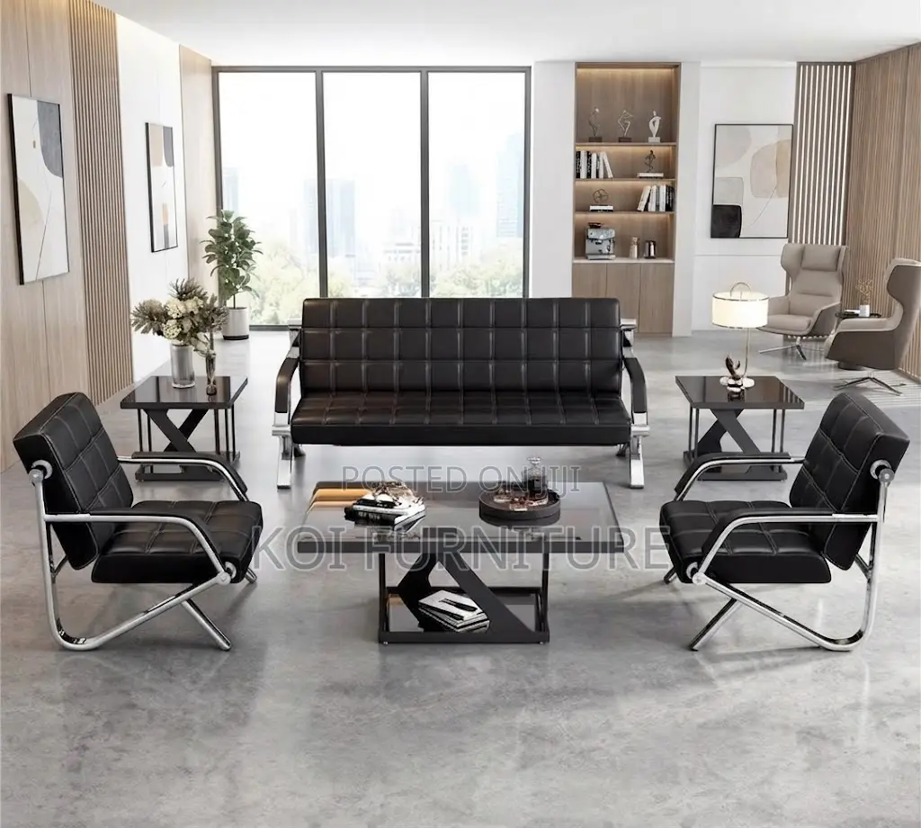 Office Sofa; Reception Executive Cushioned Five Seaters Sofa Set