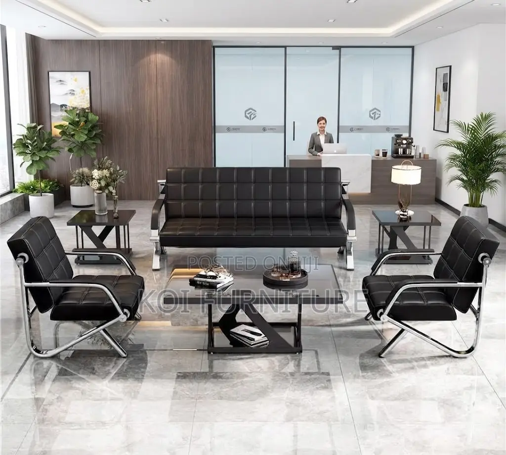 Office Sofa; Reception Executive Cushioned Five Seaters Sofa Set