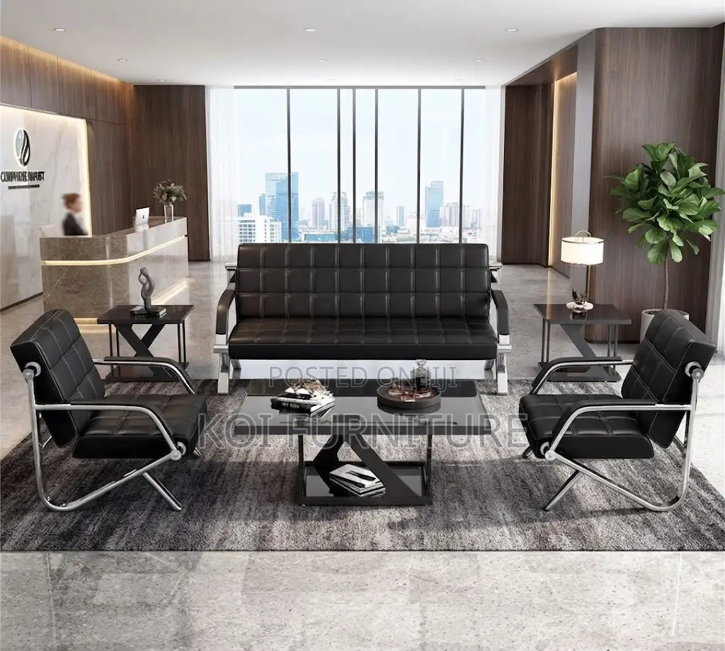 Office Sofa; Reception Executive Cushioned Five Seaters Sofa Set