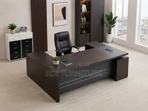 Office Desk; Centered 1600MM Executive L Shaped Office Desk