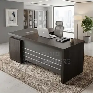 Office Desk; Centered 1600MM Executive L Shaped Office Desk