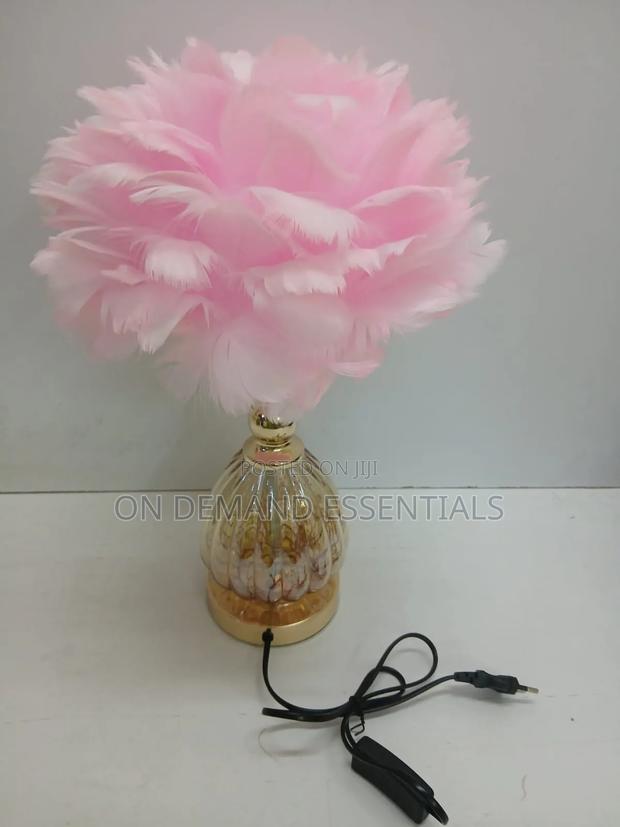Crystal Feather Lamp Table