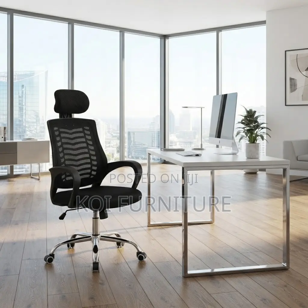 Office Chairs; Adjustable Fabric Chair With Integerated Headrest