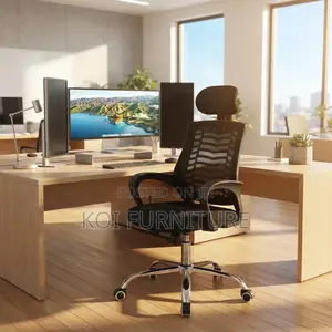 Office Chairs; Adjustable Fabric Chair With Integerated Headrest