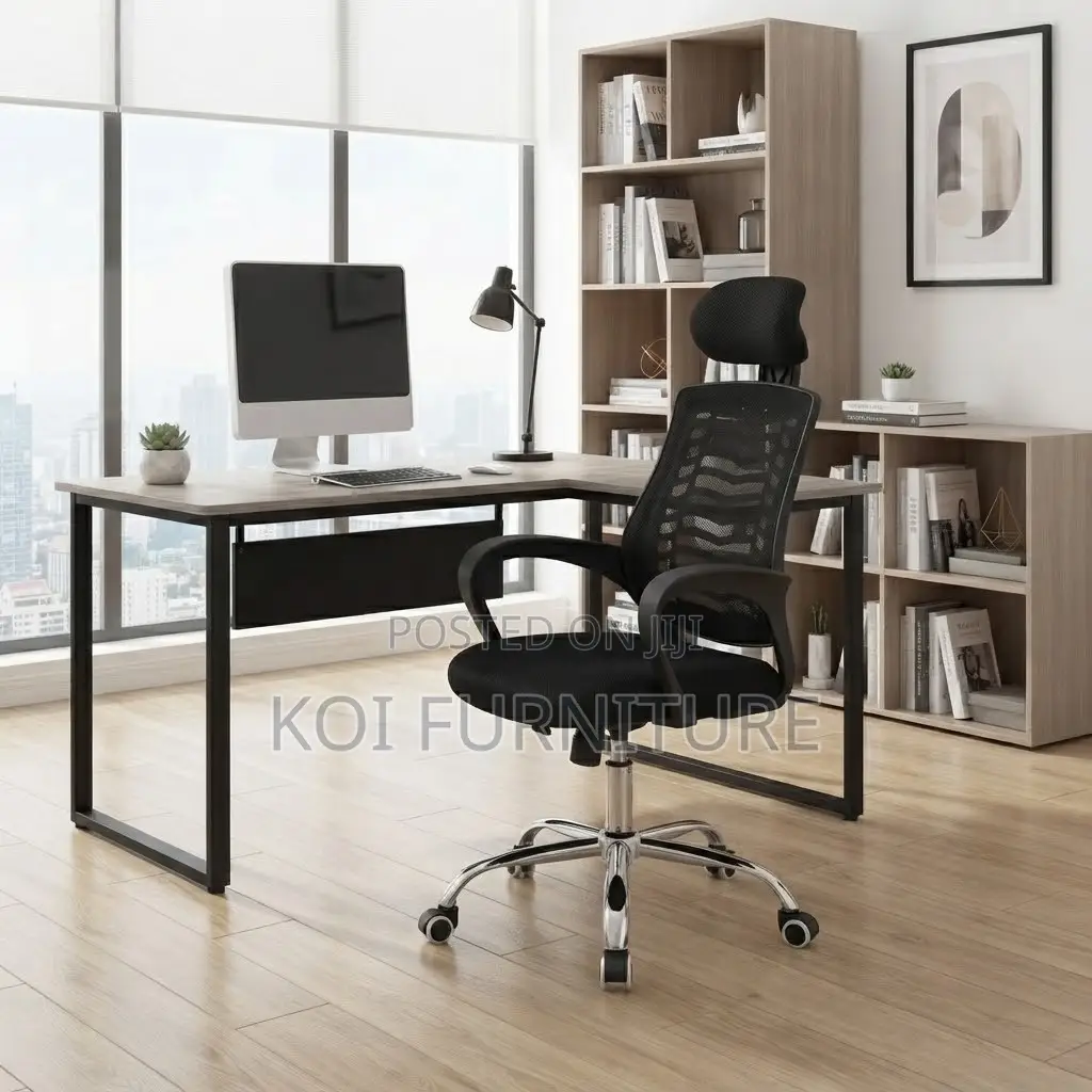 Office Chairs; Adjustable Fabric Chair With Integerated Headrest