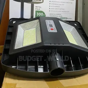 JSOT JS-115 300W Solar Powered Street Lamp – Metal Pole Included