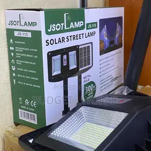 JSOT JS-115 300W Solar Street Lamp – High-Power Outdoor LED With Pole