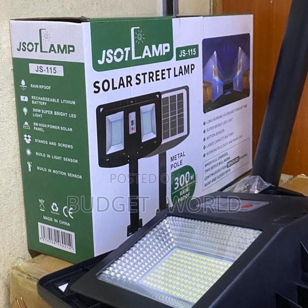 JSOT JS-115 300W Solar Street Lamp – High-Power Outdoor LED With Pole