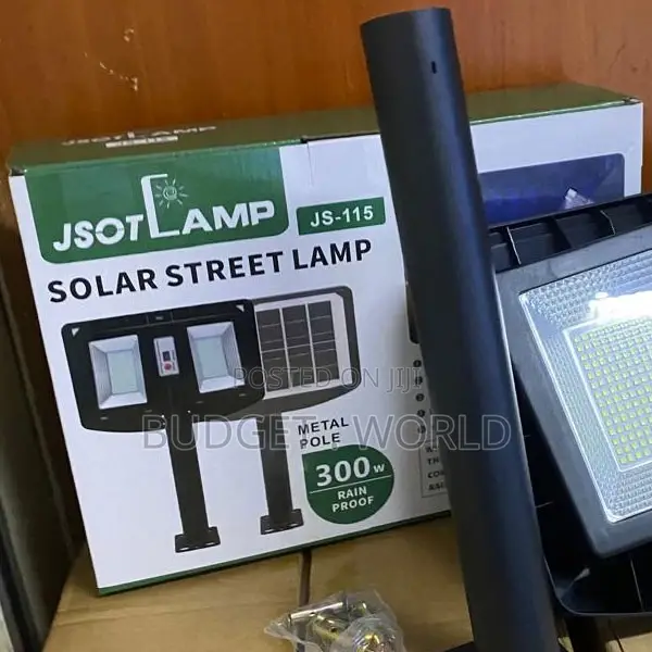 JSOT JS-115 300W Solar Powered Street Light – LED Lamp Metal Pole