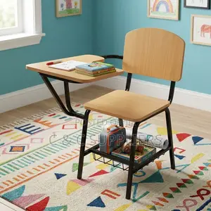 School Study Chair With Writing Pad.