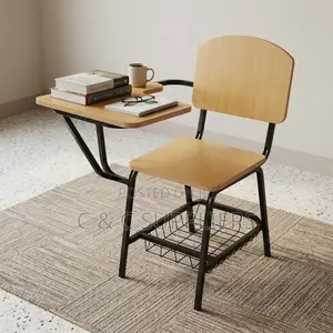 School Study Chair With Writing Pad.