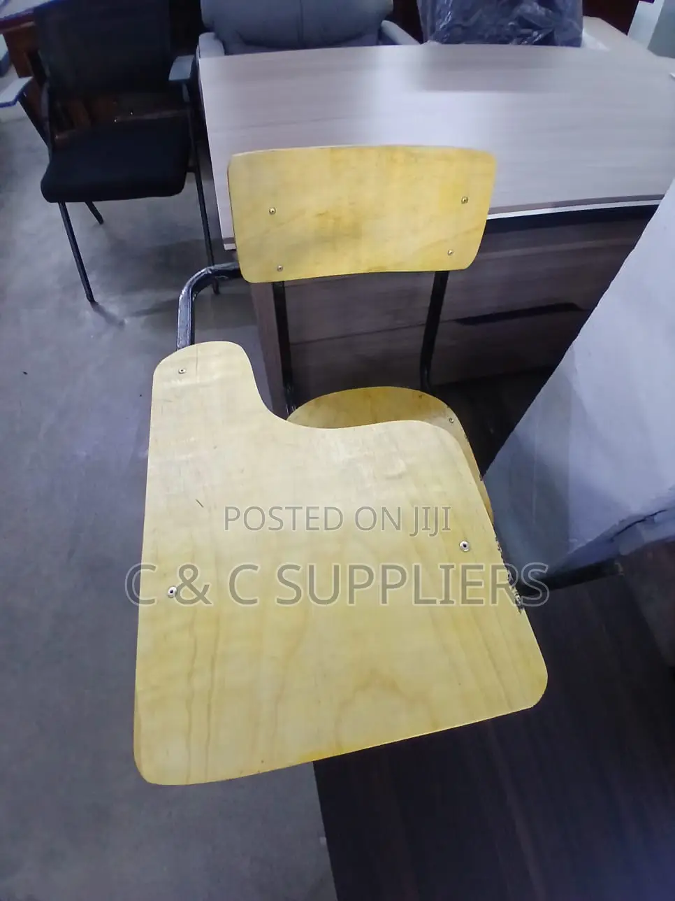 School Study Chair With Writing Pad.