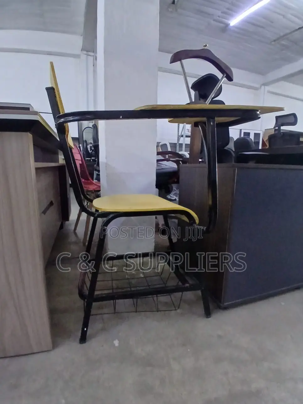 School Study Chair With Writing Pad.