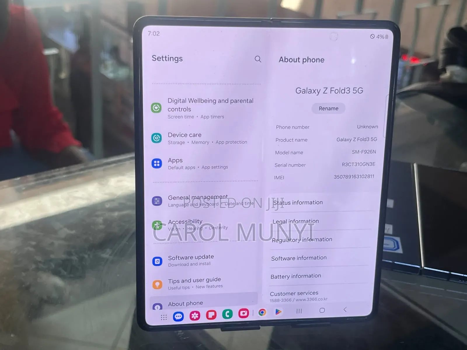 New Samsung Galaxy Z Fold3 5G 256 GB Black