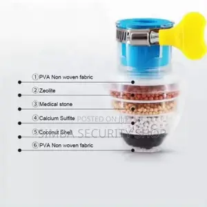 6-Layer Universal Faucet Water Filter Tap Purifier Kitchen Gadget Gift
