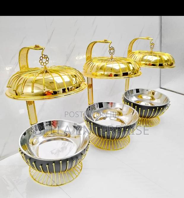 8.0LRound Shaped Chaffing Dish Hanging Buffet Food Warmer.