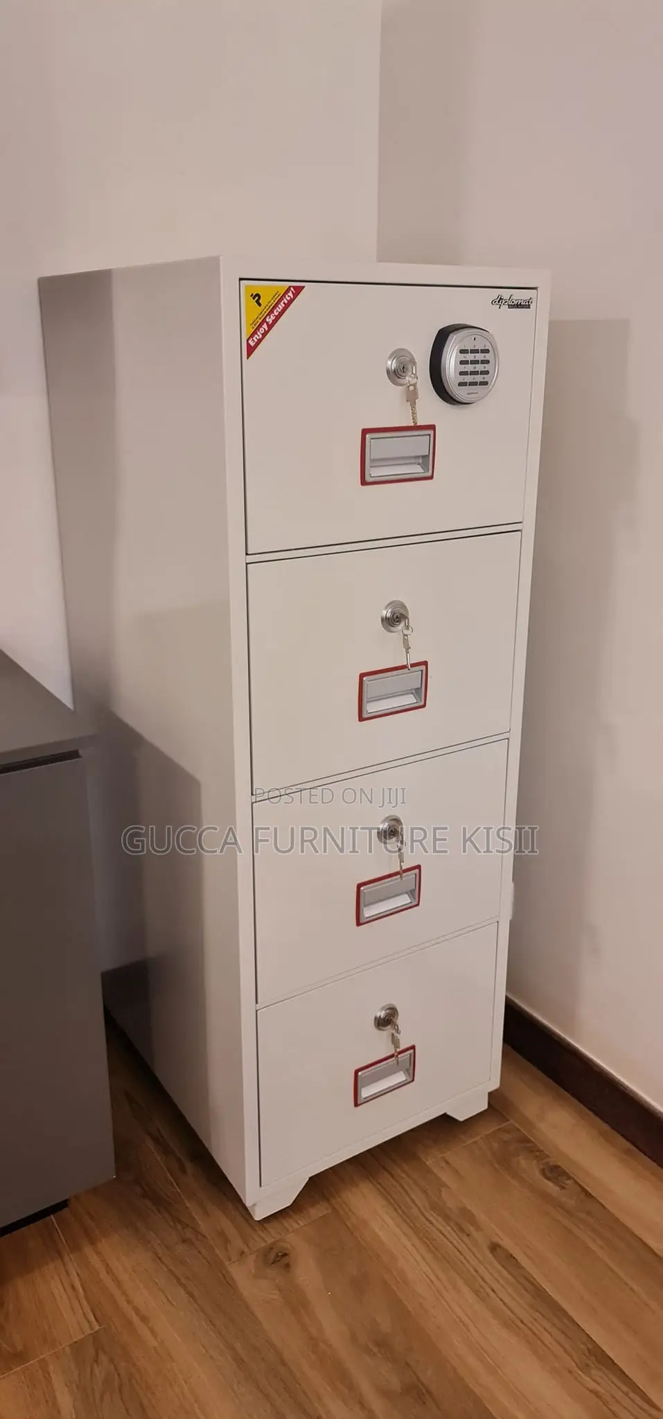 Fireproof Safe; 4-Drawer Fireproof Filing Cabinet