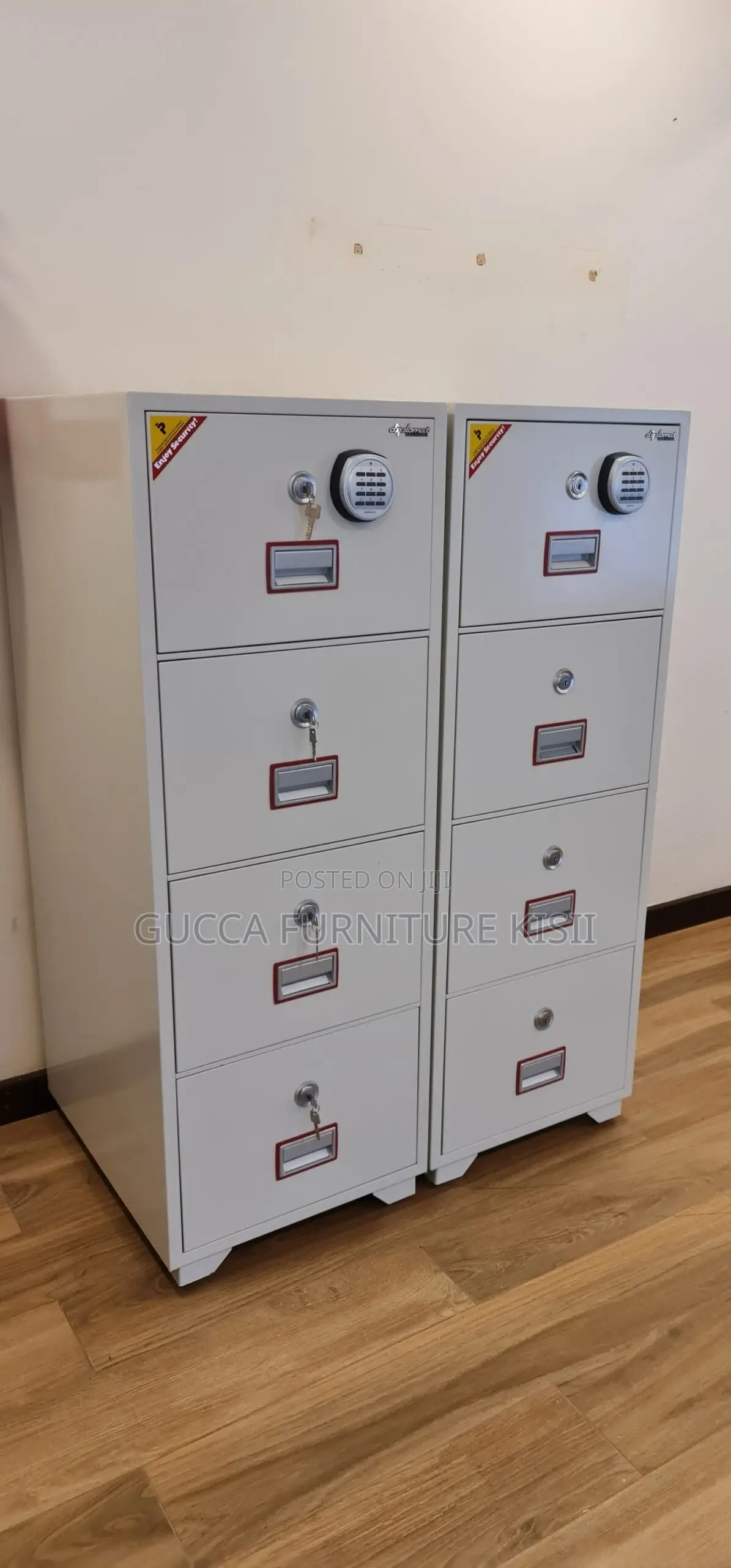 Fireproof Safe; 4-Drawer Fireproof Filing Cabinet