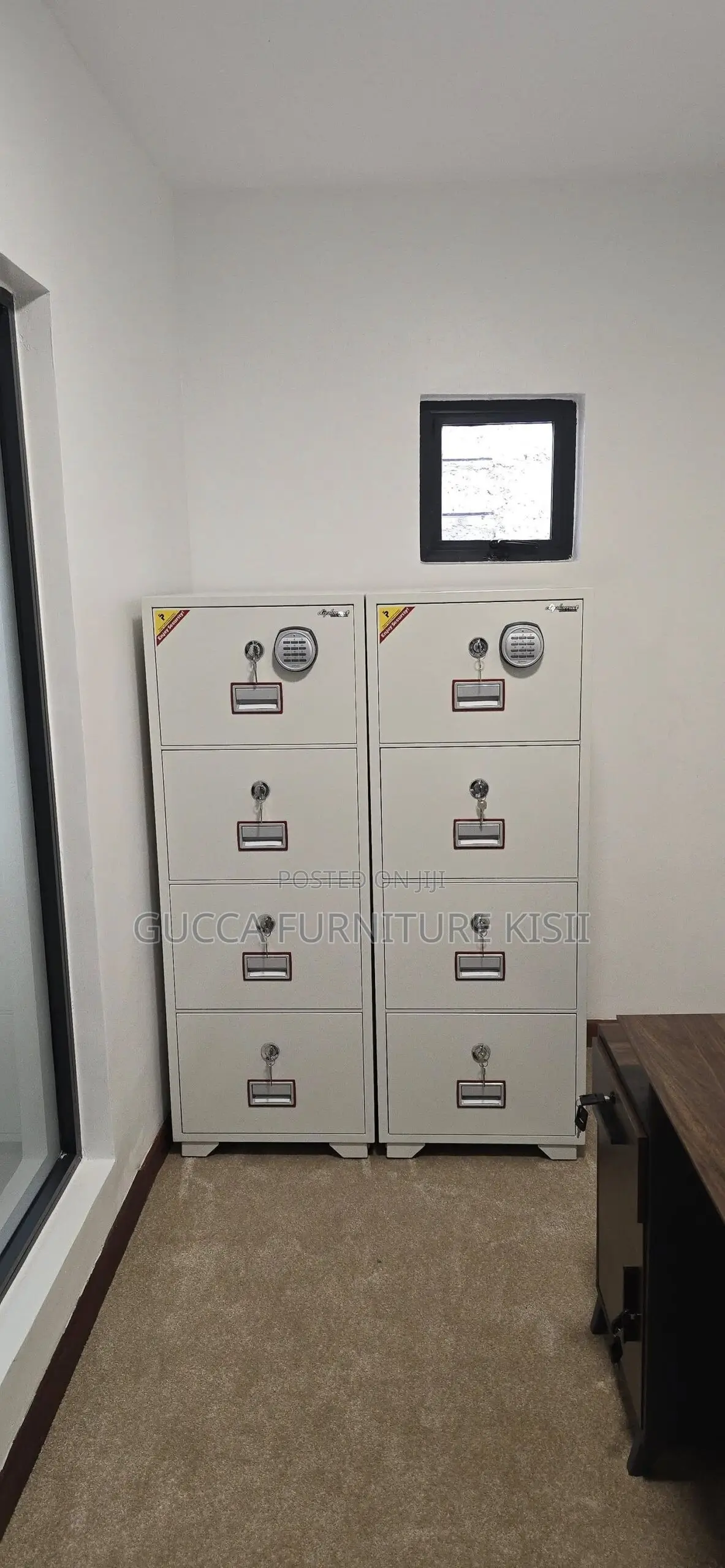 Fireproof Safe; 4-Drawer Fireproof Filing Cabinet