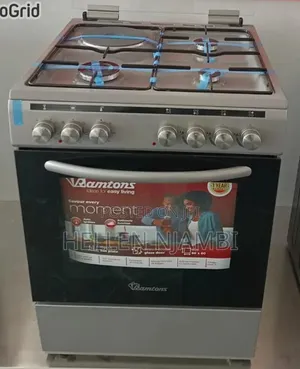 60*60 Ramtons 3g+1e  Silver Standing Cooker- Rc/820