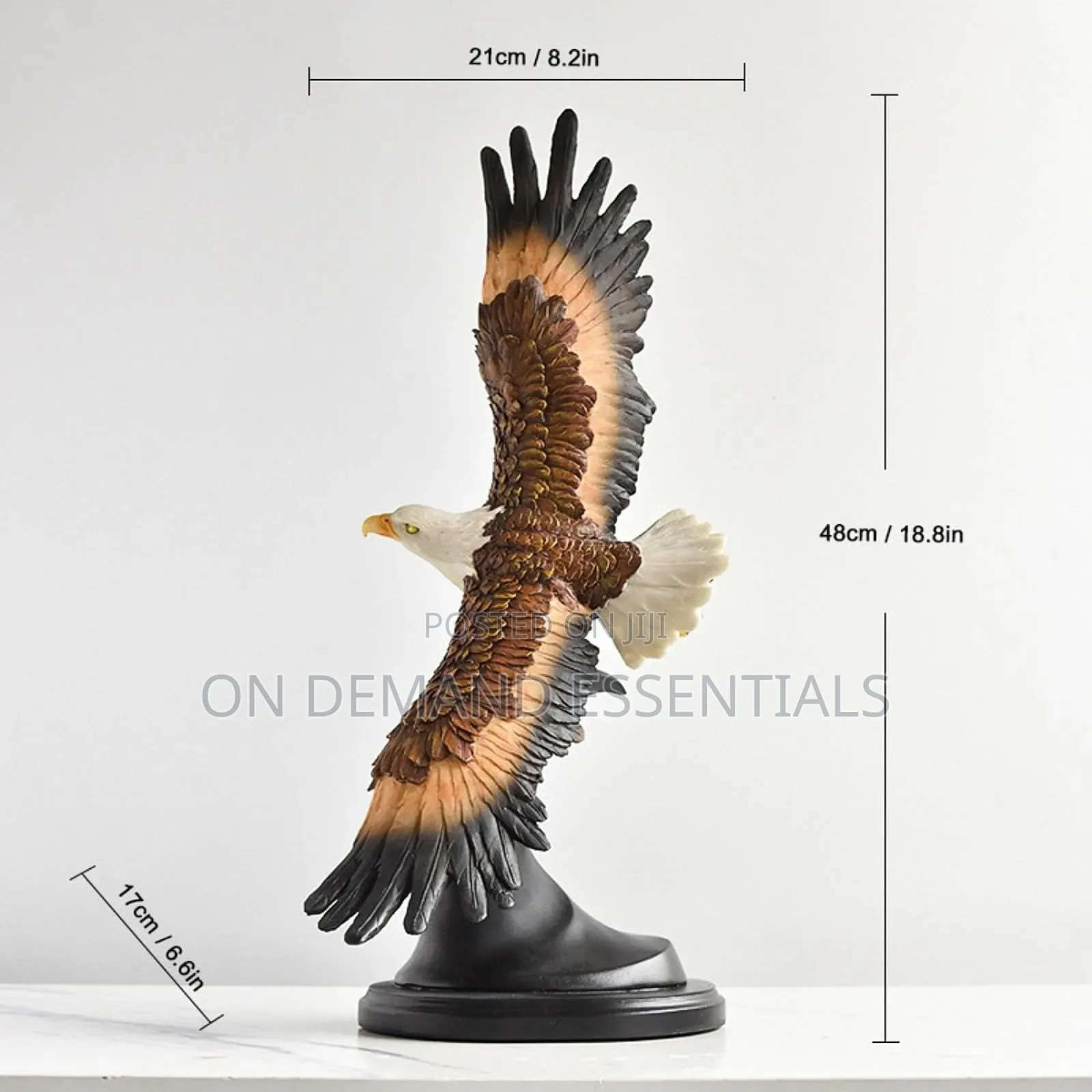Large Flying Resin American Bald Eagle Statue
