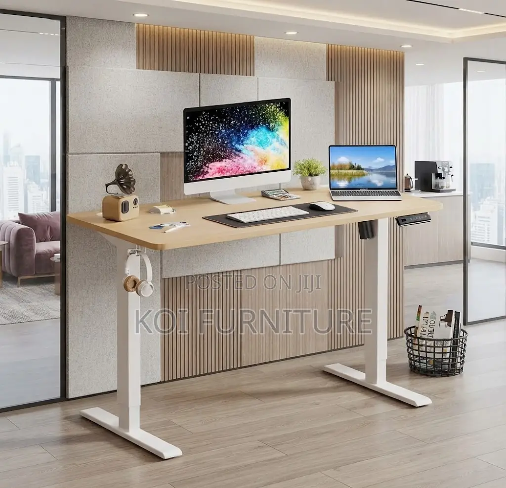 Office Desk; 1200mm Home Office Adjustable Standing Ergonomic Table